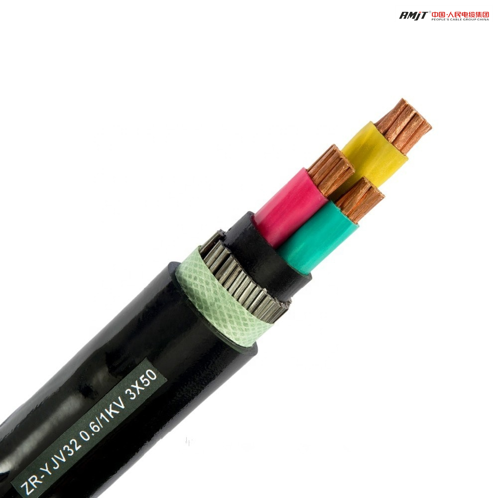 N2XRY IEC60502-1 Cu/XLPE/SWA/PVC 0.6/1kV Copper Conductor XLPE Underground Power Cable